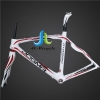 PINARELLO-DOGMA-2-Road-bike-carbon-fiber-integrated-frame+fork+seatpost+headset+clamp-White-red-